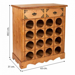 Botellero Alexandra House Living PVC Madera Hierro 31 x 69 x 63 cm Con