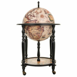 Globo Terraqueo Alexandra House Living Blanco Marrón 60 x 95 x 60 cm