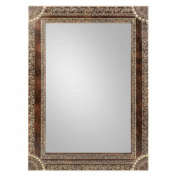 Espejo de pared Alexandra House Living Vidrio Madera MDF 1 x 57 x 42 c