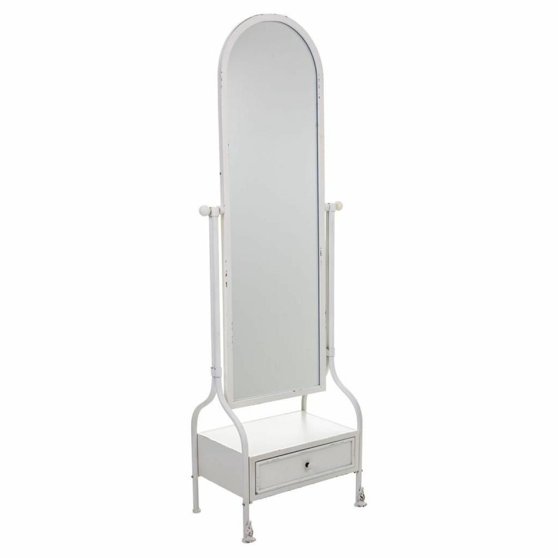 Espejo de pie Alexandra House Living Blanco Hierro 38 x 184 x 65 cm Espejo de pie Alexandra House Living Blanco Hierro 38 x 184 x 65 cm