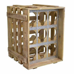 Botellero Alexandra House Living Natural Madera de abeto 32 x 43 x 33