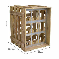 Botellero Alexandra House Living Natural Madera de abeto 32 x 43 x 33