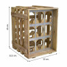 Botellero Alexandra House Living Natural Madera de abeto 32 x 43 x 33