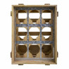 Botellero Alexandra House Living Natural Madera de abeto 32 x 43 x 33