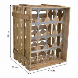 Botellero Alexandra House Living Natural Madera de abeto 32 x 55 x 41