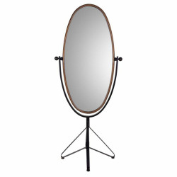 Espejo de pie Alexandra House Living Marrón Dorado Metal Espejo 57 x
