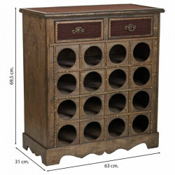Botellero Alexandra House Living Marrón Madera Metal 31 x 69 x 63 cm
