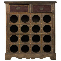 Botellero Alexandra House Living Marrón Madera Metal 31 x 69 x 63 cm