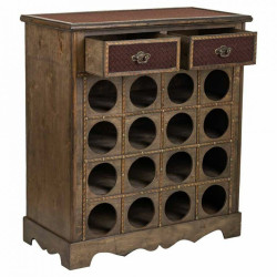 Botellero Alexandra House Living Marrón Madera Metal 31 x 69 x 63 cm