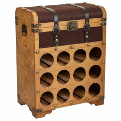 Botellero Alexandra House Living Marrón PVC Madera Metal Tela 28 x 59