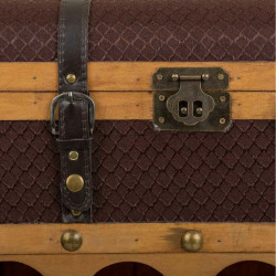 Botellero Alexandra House Living Marrón PVC Madera Metal Tela 28 x 59