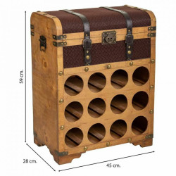 Botellero Alexandra House Living Marrón PVC Madera Metal Tela 28 x 59