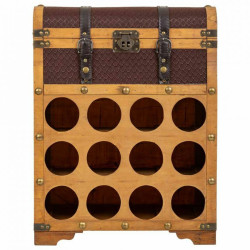 Botellero Alexandra House Living Marrón PVC Madera Metal Tela 28 x 59
