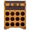 Botellero Alexandra House Living Marrón PVC Madera Metal Tela 28 x 59