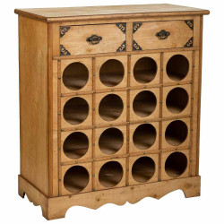 Botellero Alexandra House Living Marrón Madera Metal 31 x 69 x 63 cm