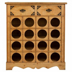 Botellero Alexandra House Living Marrón Madera Metal 31 x 69 x 63 cm