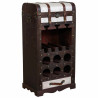 Botellero Alexandra House Living Marrón PVC Madera Metal Tela 30 x 85