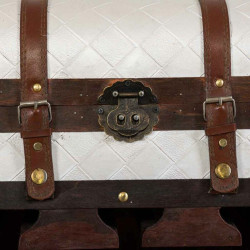 Botellero Alexandra House Living Marrón PVC Madera Metal Tela 30 x 85
