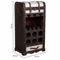 Botellero Alexandra House Living Marrón PVC Madera Metal Tela 30 x 85