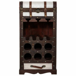 Botellero Alexandra House Living Marrón PVC Madera Metal Tela 30 x 85
