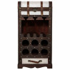 Botellero Alexandra House Living Marrón PVC Madera Metal Tela 30 x 85