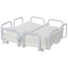 Servilletero de mesa Alexandra House Living Blanco Metal 21 x 7 x 21 c