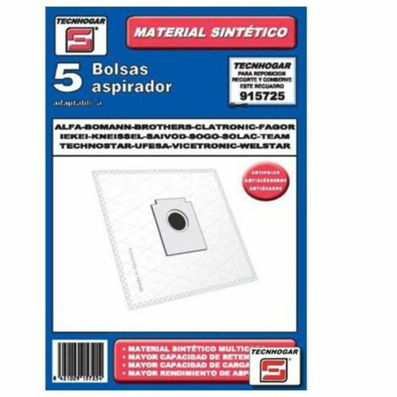 Bolsa de Recambio para Aspiradora Tecnhogar 915725 Bolsa de Recambio para Aspiradora Tecnhogar 915725
