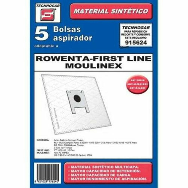 Bolsa de Recambio para Aspiradora Tecnhogar 915624 Bolsa de Recambio para Aspiradora Tecnhogar 915624