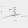 Ventilador de Techo Universal Blue ALM 4056 3A 70W (142 cm)