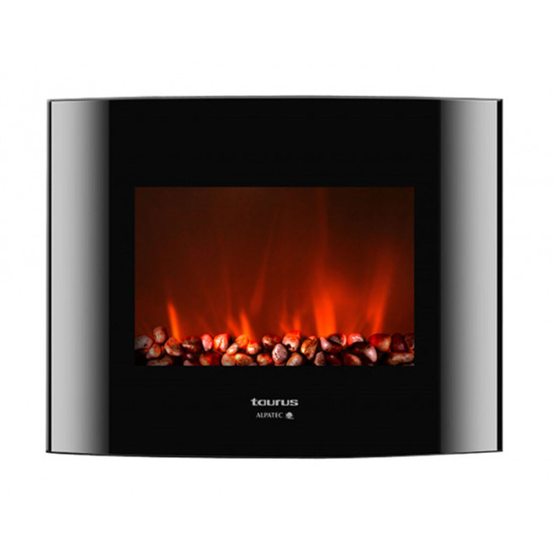 Chimenea Eléctrica Decorativa de Pared Taurus Toronto Negro 2000 W Chimenea Eléctrica Decorativa de Pared Taurus Toronto Negro 2000 W