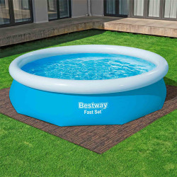 Suelo protector para piscinas desmontables Bestway 50 x 50 cm Madera