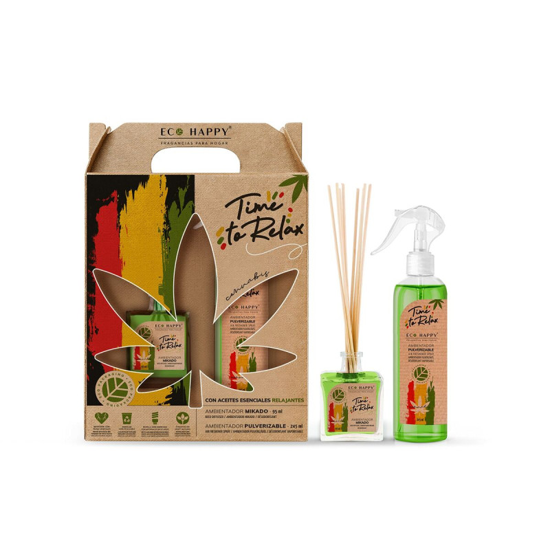 Set Eco Happy Time To Relax Varitas Perfumadas Spray Ambientador Set ( Set Eco Happy Time To Relax Varitas Perfumadas Spray Ambientador Set (