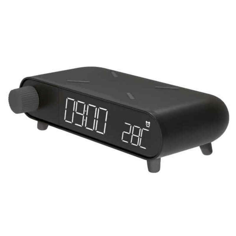 Reloj Despertador KSIX Carga inalámbrica Negro Reloj Despertador KSIX Carga inalámbrica Negro