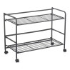 Estantería Confortime Negro Hierro Plegable Con ruedas (67 x 30 x 44,