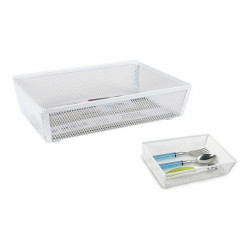 Organizador para Cubiertos Confortime Metal Blanco (21,8 x 15,24 x 5,2