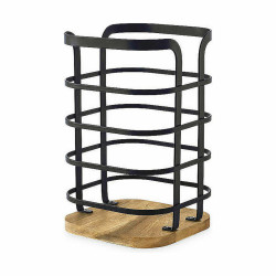 Bote para Utensilios de Cocina Confortime West Negro Metal