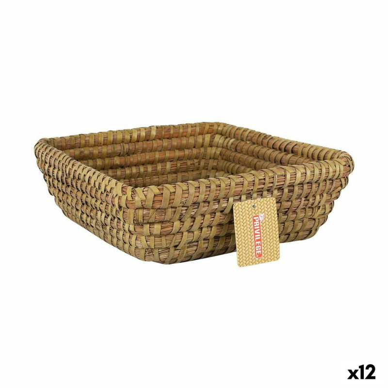 Cesta Multiusos Privilege Korne Marrón Mimbre Cuadrado 27 x 27 x 9 cm Cesta Multiusos Privilege Korne Marrón Mimbre Cuadrado 27 x 27 x 9 cm