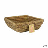 Cesta Multiusos Privilege Korne Marrón Mimbre Cuadrado 27 x 27 x 9 cm