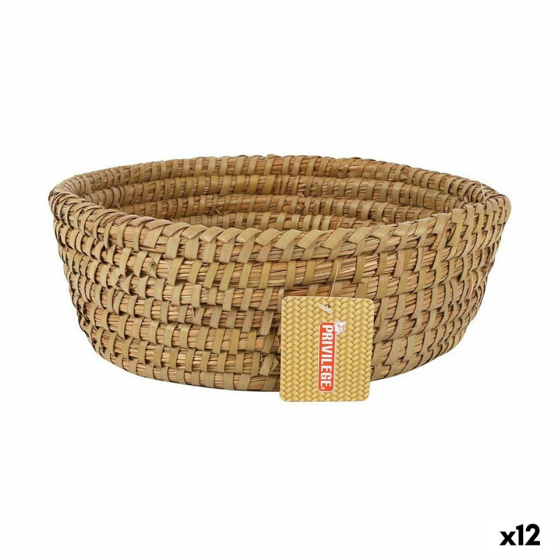 Cesta Multiusos Privilege Korne Marrón 27 x 27 x 9 cm Mimbre Redonda Cesta Multiusos Privilege Korne Marrón 27 x 27 x 9 cm Mimbre Redonda