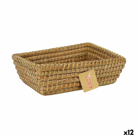 Cesta Multiusos Privilege Korne Marrón Mimbre Rectangular 30 x 23 x 9