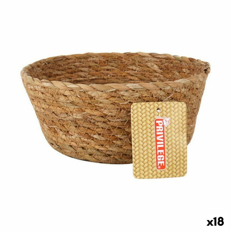Cesta Multiusos Privilege Marrón 17 x 17 x 7 cm Mimbre Redonda (18 Un Cesta Multiusos Privilege Marrón 17 x 17 x 7 cm Mimbre Redonda (18 Un