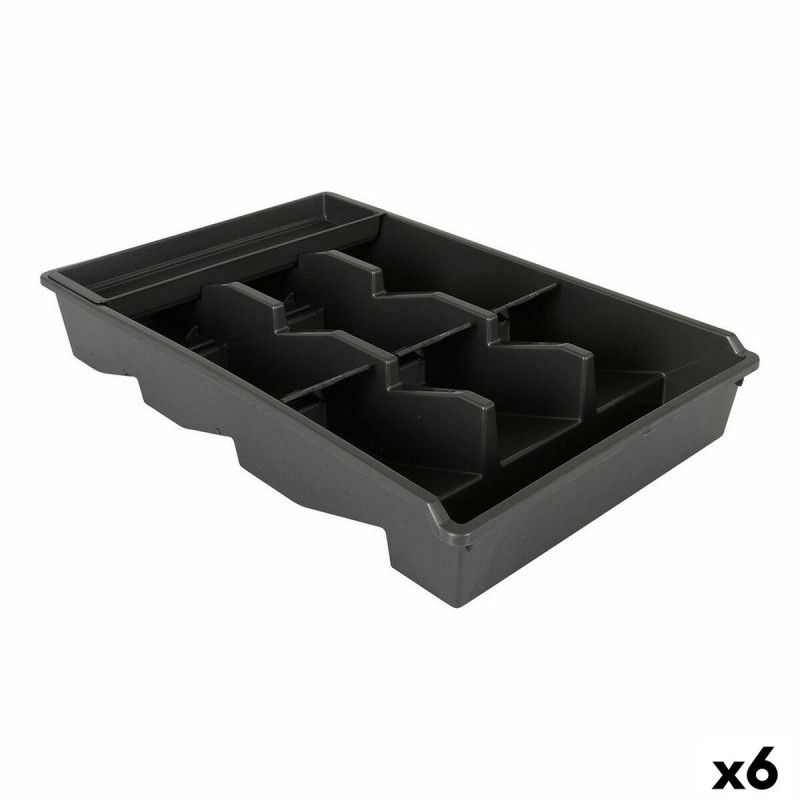 Organizador para Cubiertos Tontarelli Bella plus Negro 43,6 x 28,7 x 7