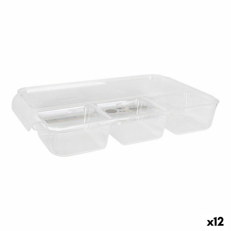 Organizador Multiusos Confortime Transparente 37,5 x 23,5 x 5, cm (12 Organizador Multiusos Confortime Transparente 37,5 x 23,5 x 5, cm (12