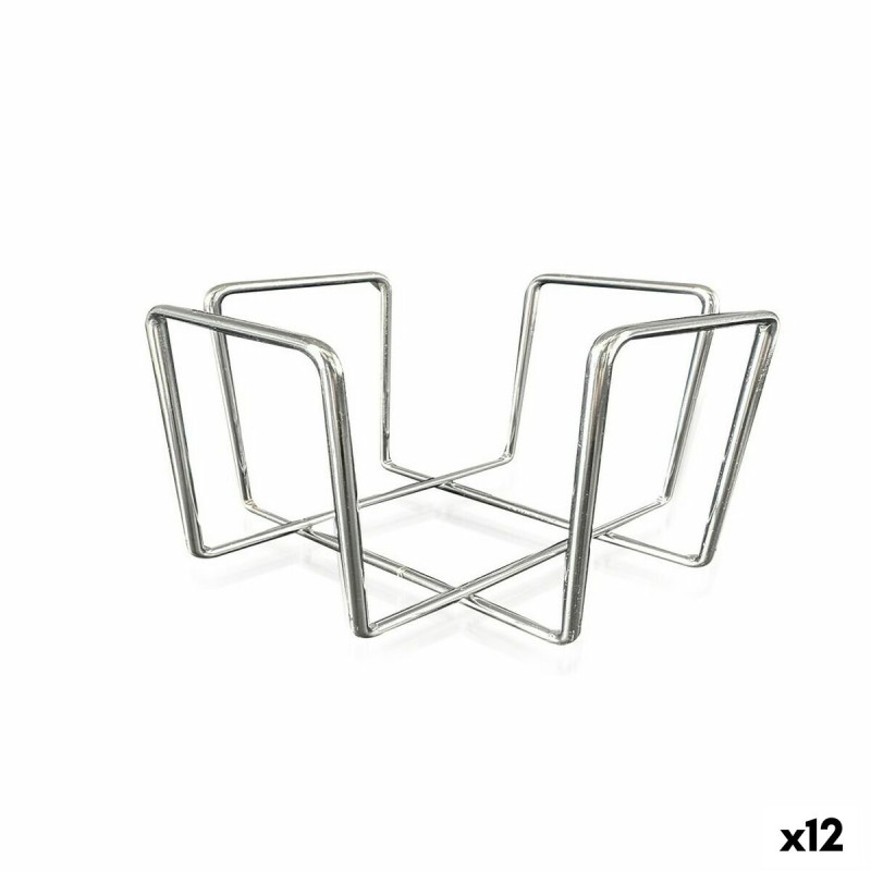 Servilletero Quttin 17,5 x 17,5 x 9,5 cm (12 Unidades) Cromado Servilletero Quttin 17,5 x 17,5 x 9,5 cm (12 Unidades) Cromado