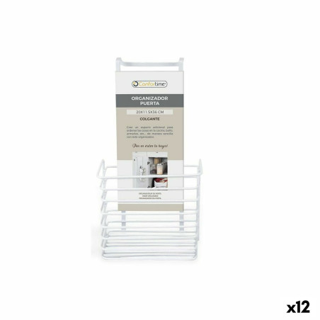 Cesta para Estante de Cocina Confortime 19 x 12 x 36 cm Blanco (12 Uni