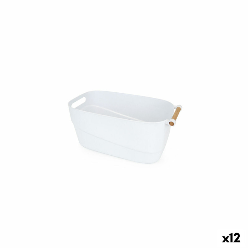 Cesta Multiusos Confortime Blanco Madera Plástico 27 x 14,5 x 12 cm C