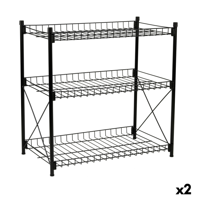 Estantería Confortime Metal 52 x 34 x 55 cm (2 Unidades) Estantería Confortime Metal 52 x 34 x 55 cm (2 Unidades)