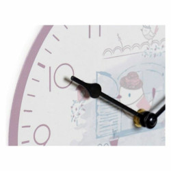 Reloj de Pared DKD Home Decor Azul Rosa Madera Metal Plástico Madera