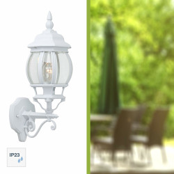 Aplique de Pared Brilliant Istria Blanco Aluminio Cristal 60 W E27
