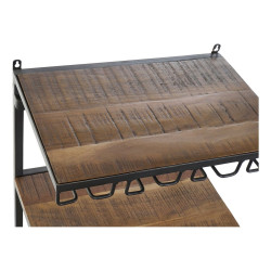 Botellero DKD Home Decor Coche Madera de acacia Hierro Gris oscuro (83